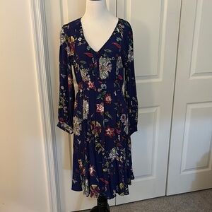 Maeve Navy Floral Long Sleeve Dress